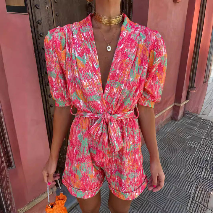 Princess | Abstract V-Neck Playsuit