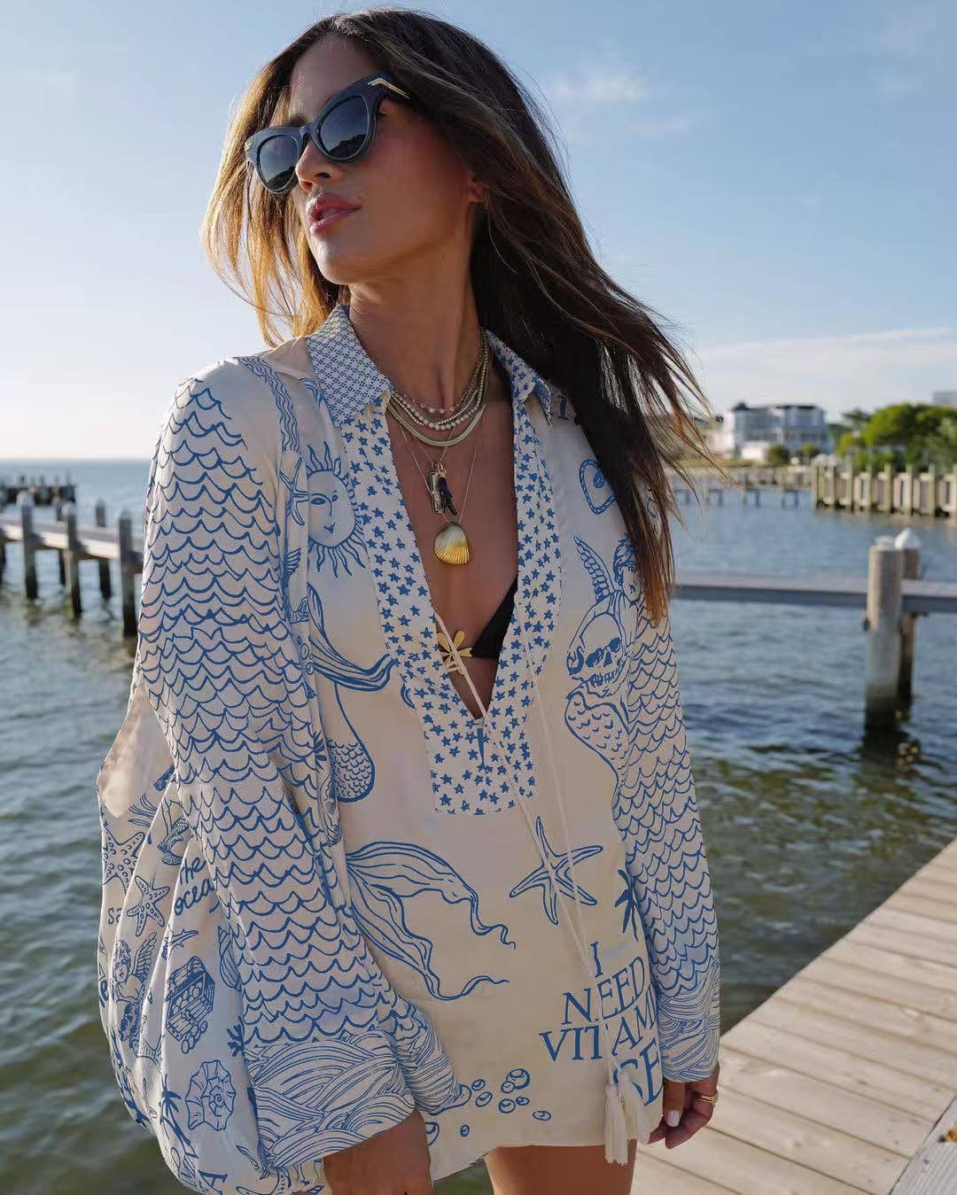 Tarah | Printed Beach Tunic Set