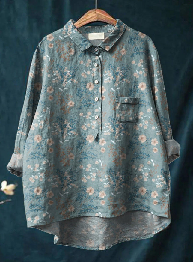 Abby | Cozy Floral Blouse