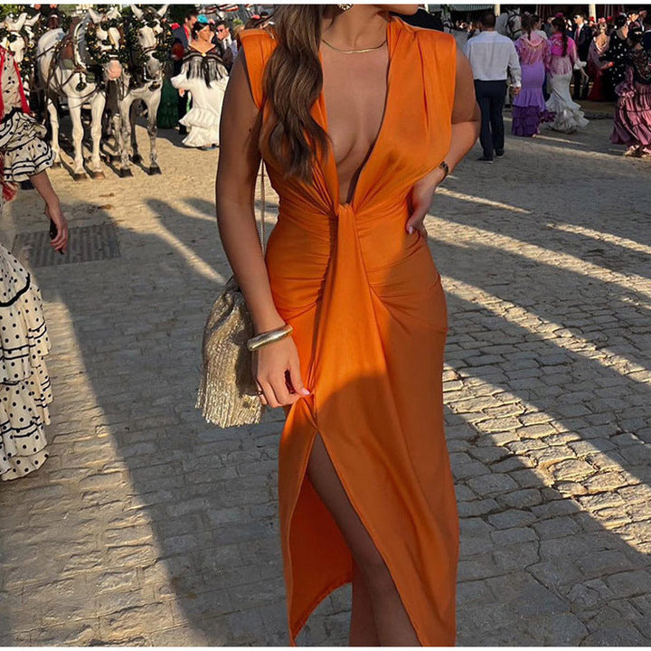Rotchelle | Deep V-Neck Party Dress