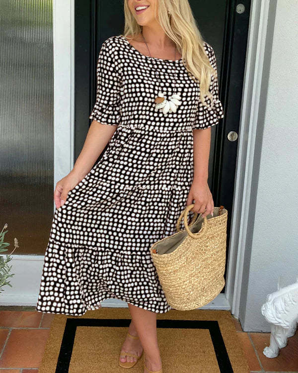 Enza | Effortless Tiered Midi Dress