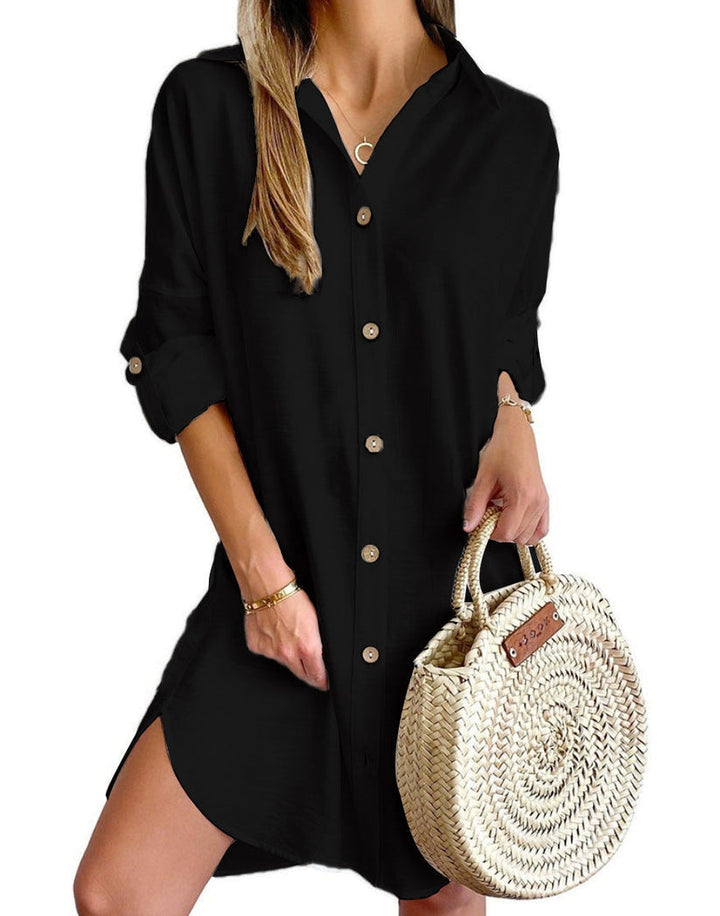 Yancy | Button-Up Shirt Dress
