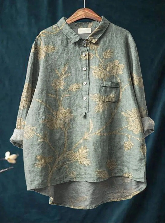 Abby | Cozy Floral Blouse
