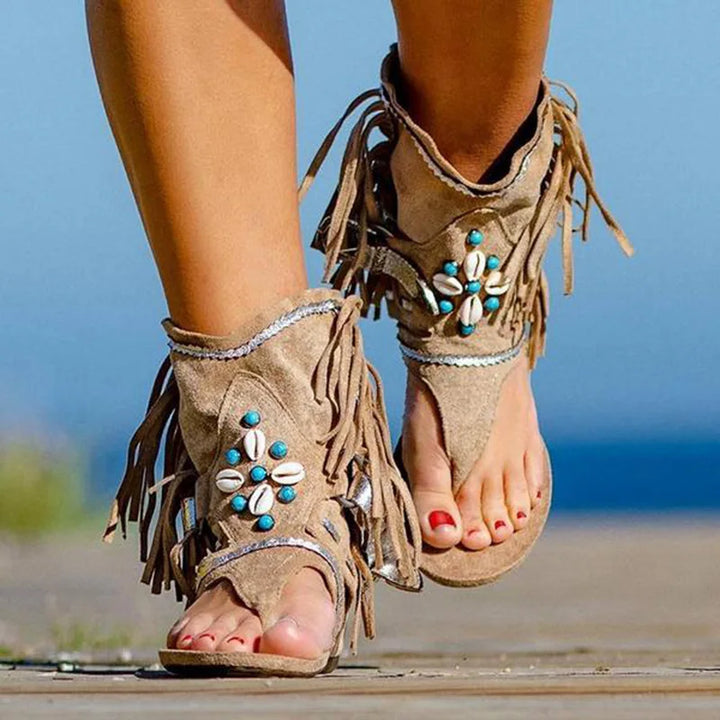 Rushan | Fringe Boho Sandals