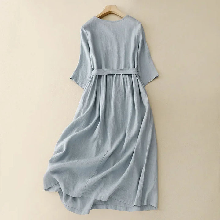 Rodielyn | Classic Belted Long Dress