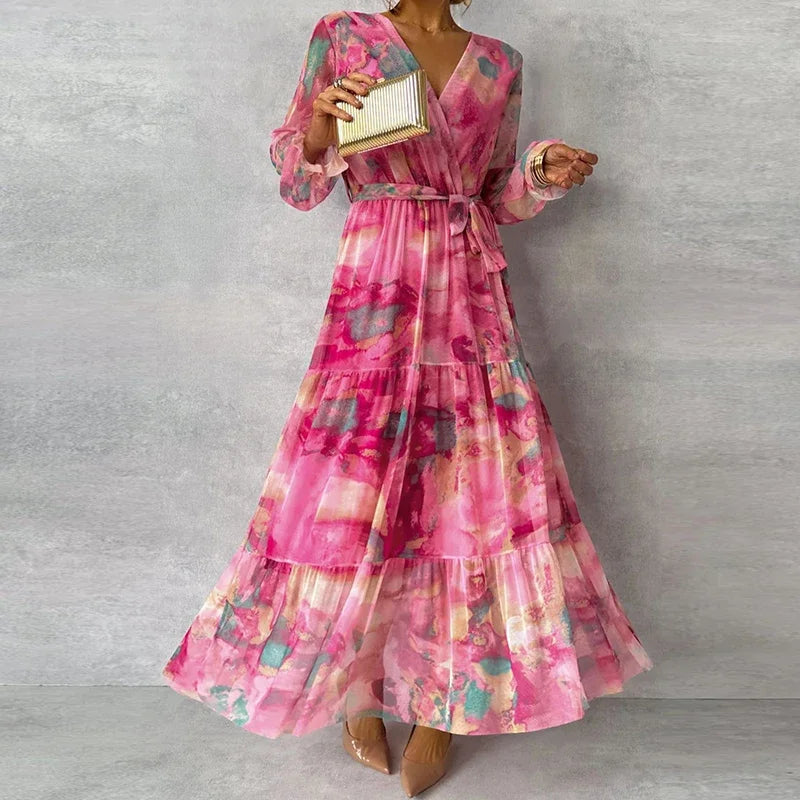 Anne | V-Neck Floral Maxi Dress