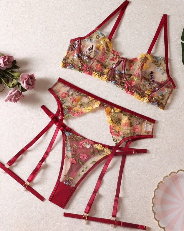 Krista | 3-Piece French Lingerie Set