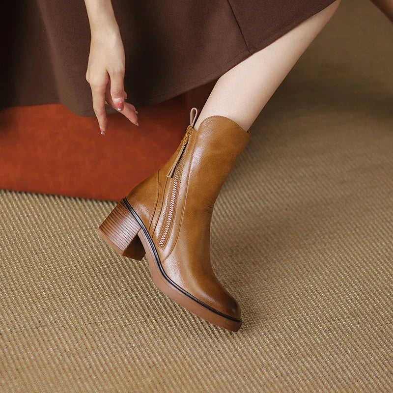 Atasha | Leather Ankle Boots
