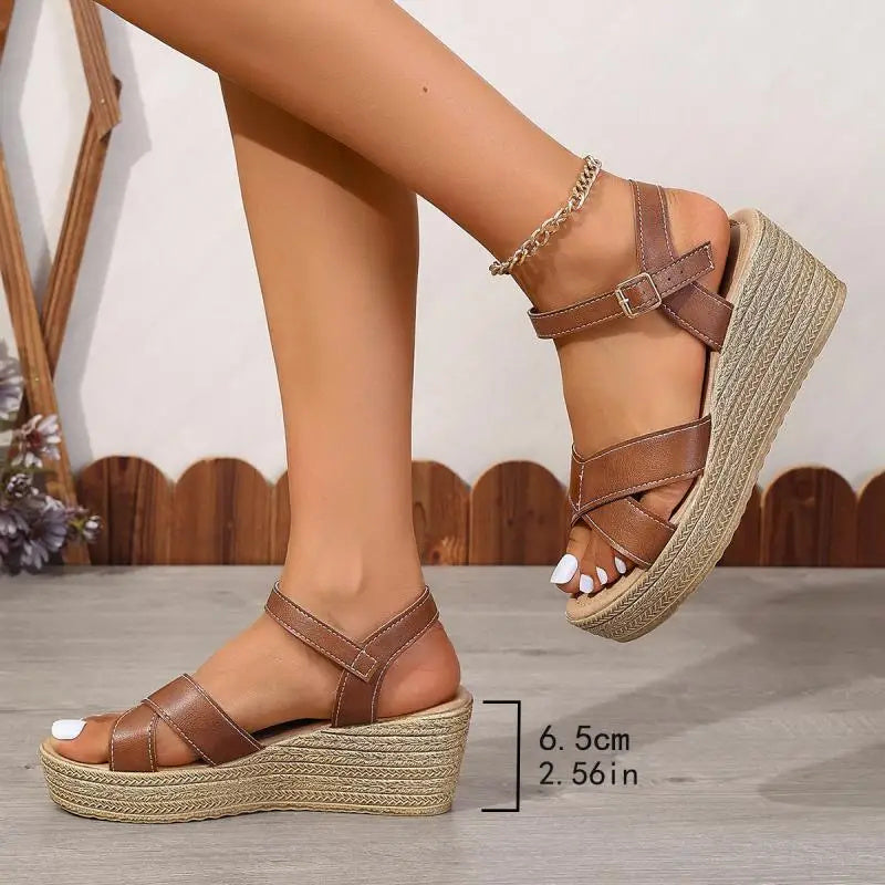 Leigh | Elegant Wedge Sandals