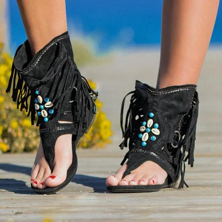 Rushan | Fringe Boho Sandals
