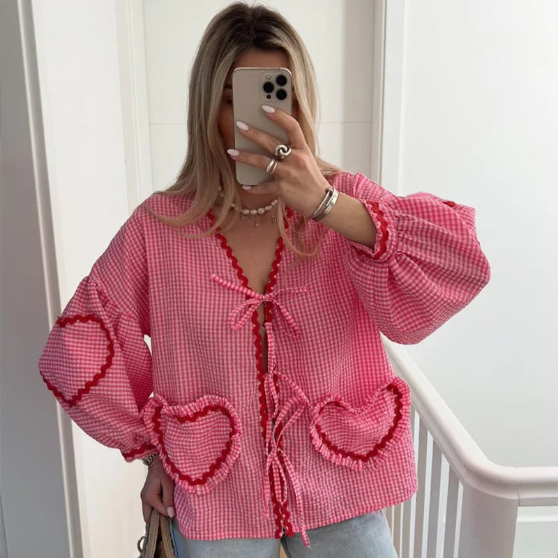 Liane | Coquette Heart Bow Top