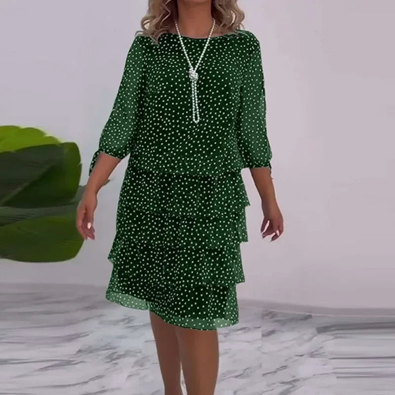 Elaine | Polka Dot Tiered Dress