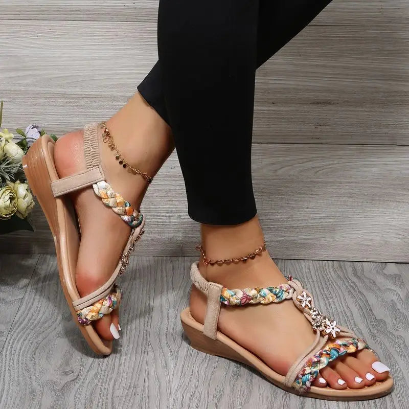 Janeshia | Braided Flat Sandals