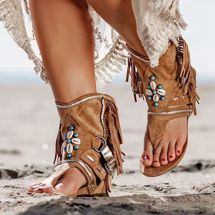 Rushan | Fringe Boho Sandals