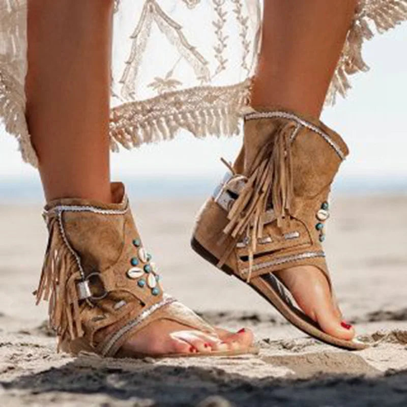 Rushan | Fringe Boho Sandals