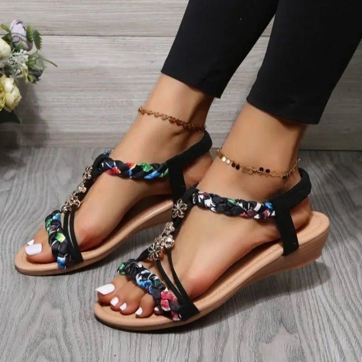 Janeshia | Braided Flat Sandals