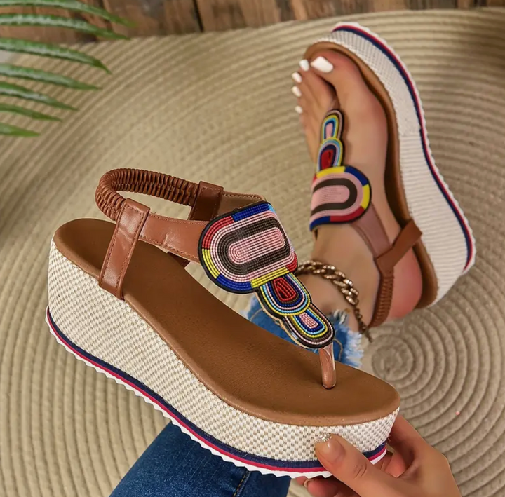 Abi | Colorful Platform Sandals