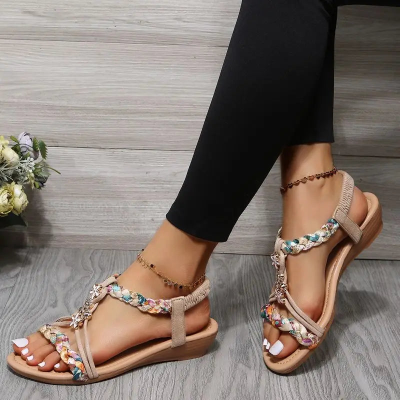 Janeshia | Braided Flat Sandals