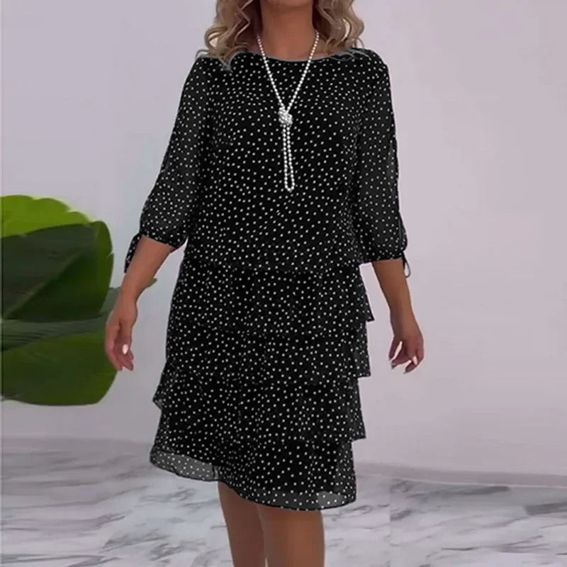 Elaine | Polka Dot Tiered Dress