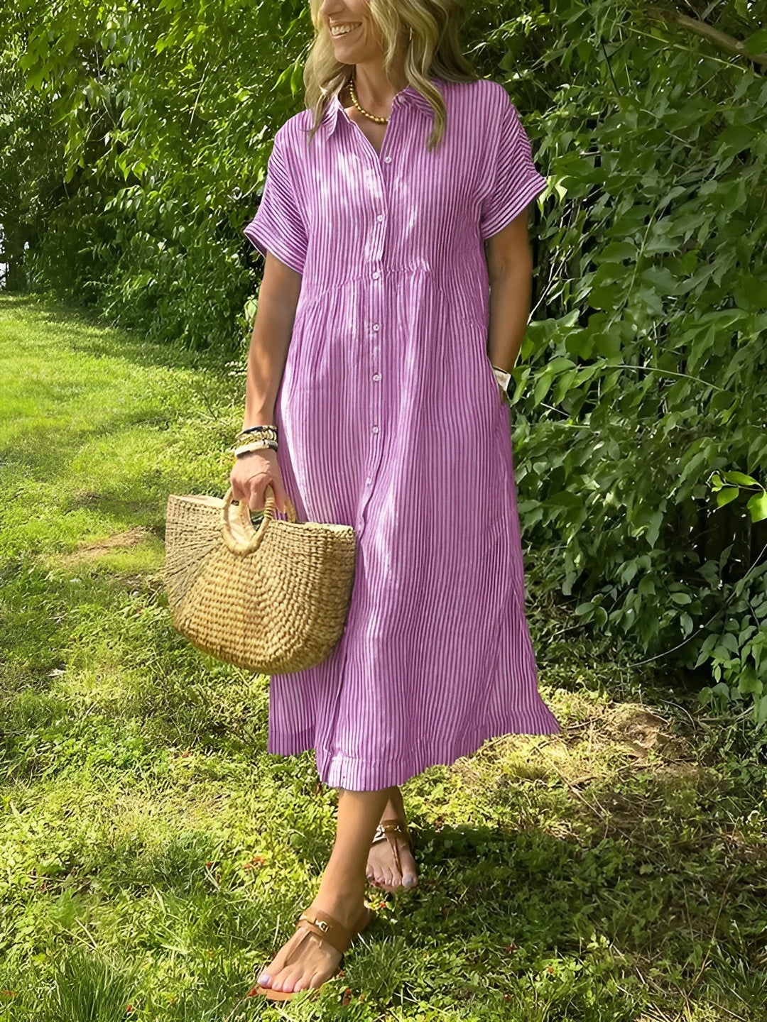 Maidi | Striped Shirt Dress