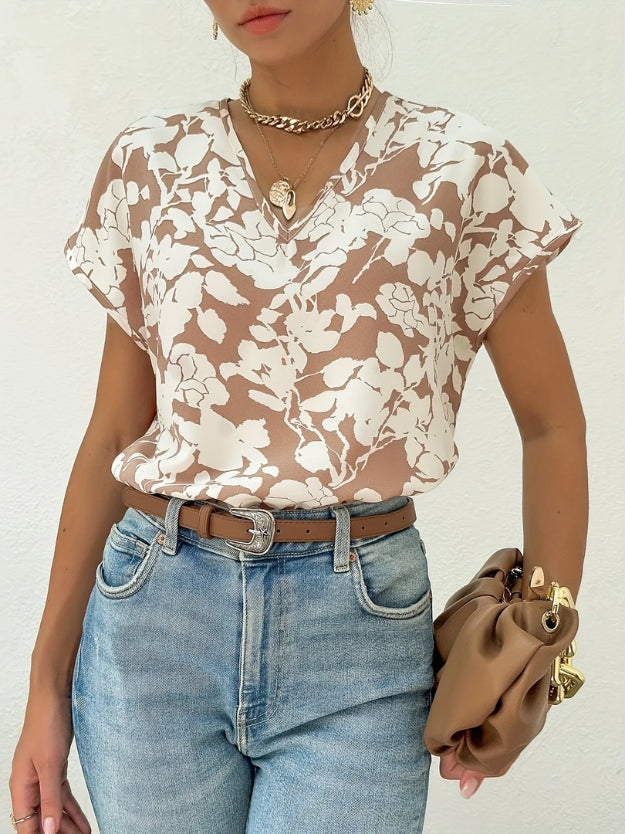 Verielyn | V-Neck Floral Blouse