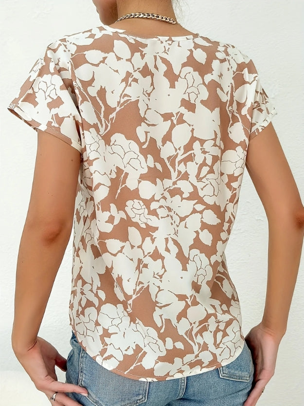 Verielyn | V-Neck Floral Blouse