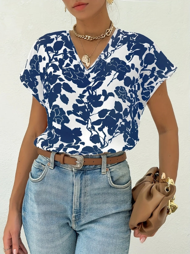 Verielyn | V-Neck Floral Blouse