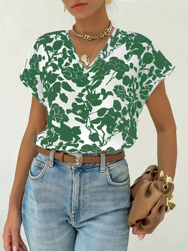 Verielyn | V-Neck Floral Blouse