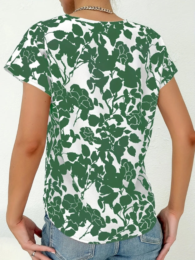 Verielyn | V-Neck Floral Blouse