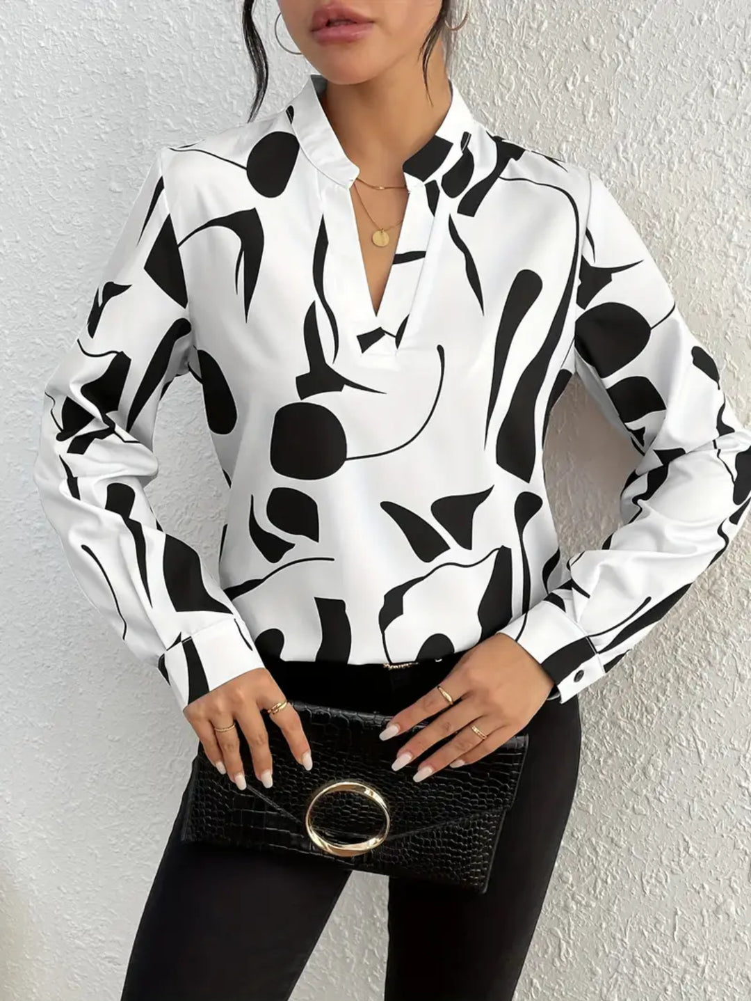 Kathy | Elegant Printed Blouse