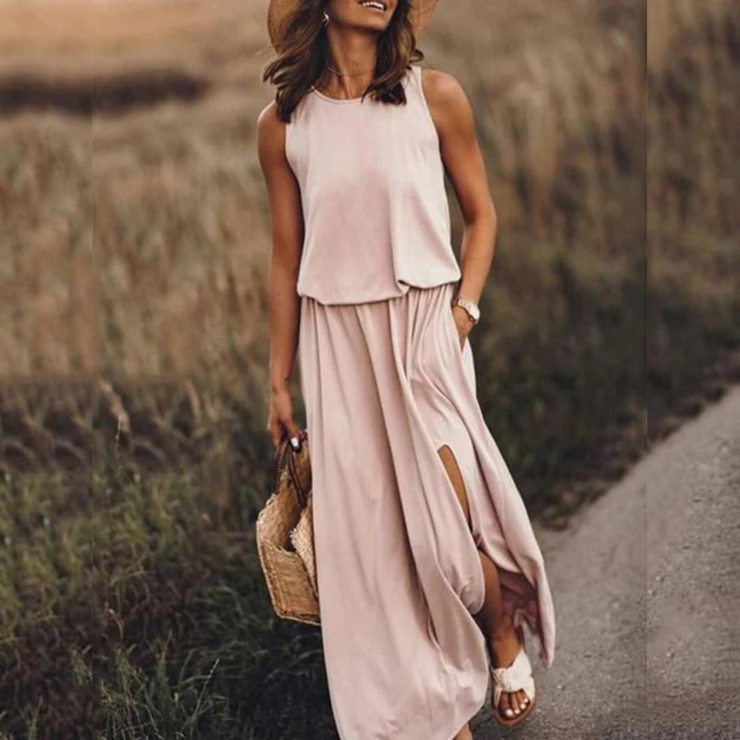 Samantha | Solid Maxi Dress