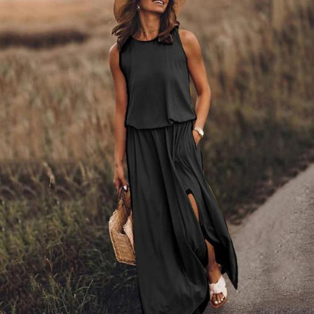 Samantha | Solid Maxi Dress