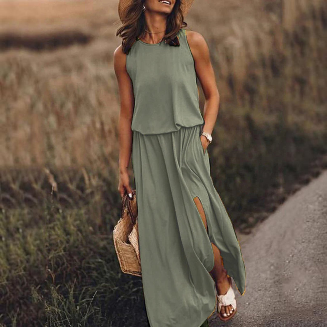 Samantha | Solid Maxi Dress
