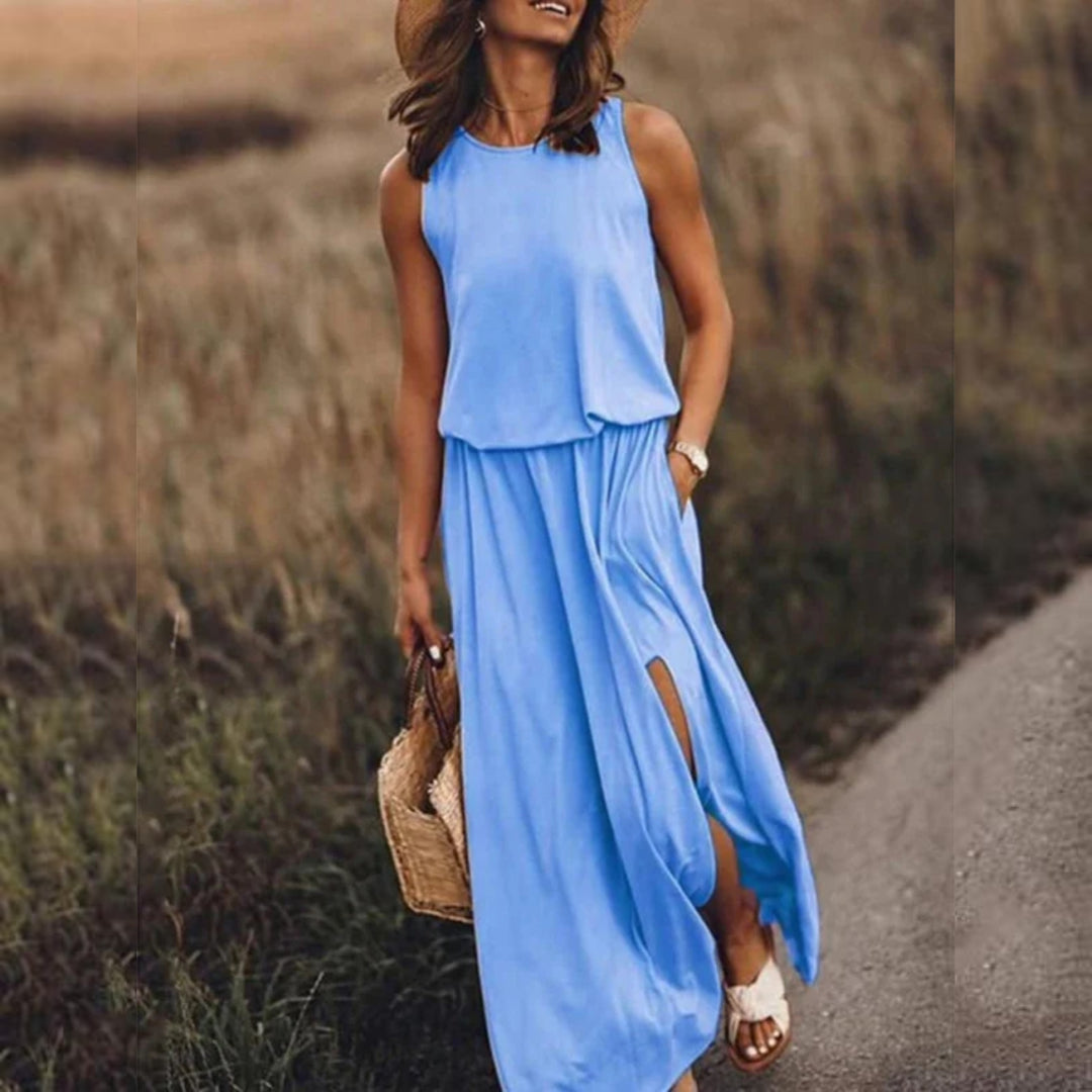 Samantha | Solid Maxi Dress