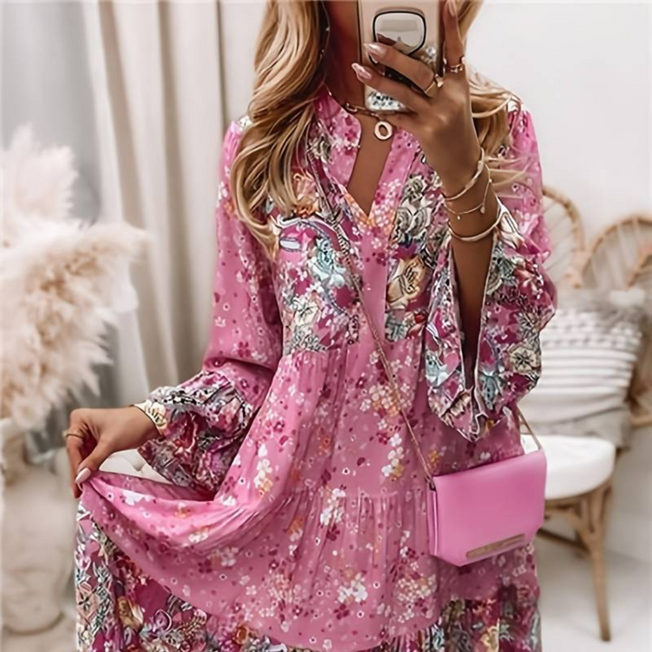 Asley | Printed Boho Dress
