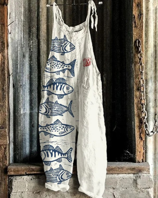 Meigh | Fish Print Jumpsuit