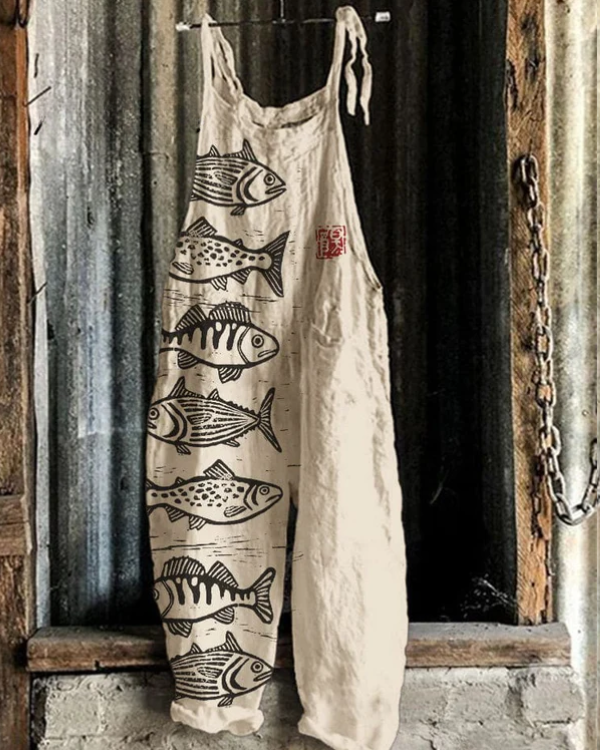 Meigh | Fish Print Jumpsuit