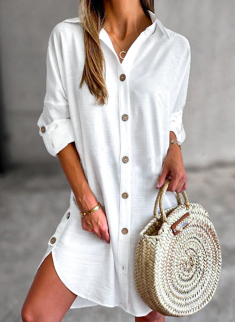 Yancy | Button-Up Shirt Dress