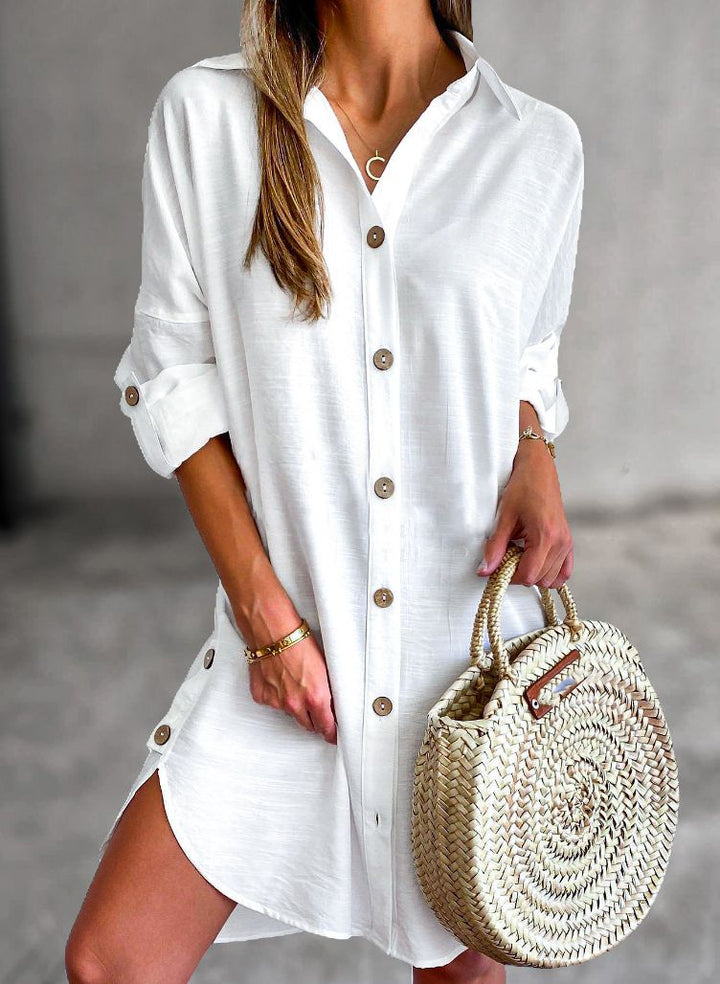 Yancy | Button-Up Shirt Dress