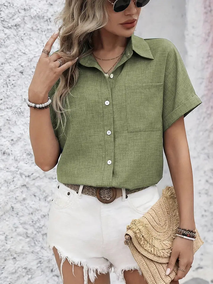 Fellise | Short Sleeve Button Shirt