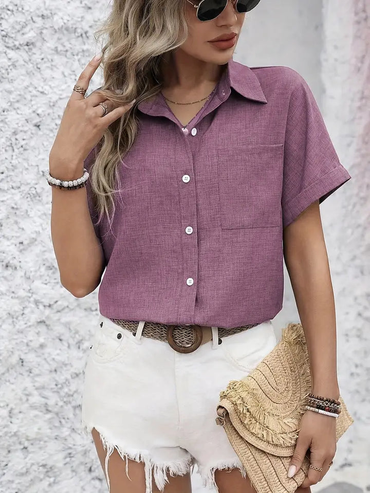 Fellise | Short Sleeve Button Shirt