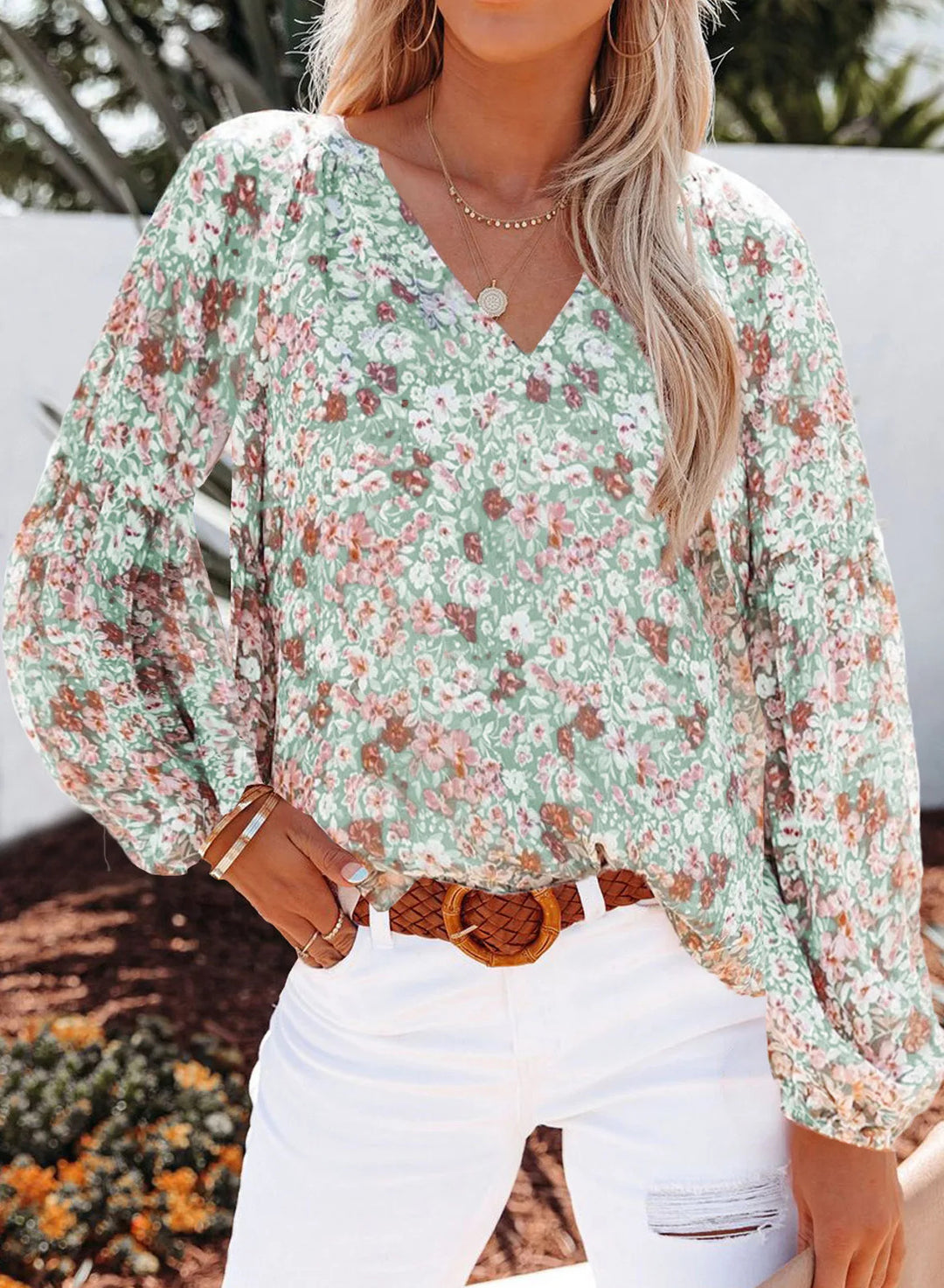 Lanaya | Long Sleeve Floral Blouse
