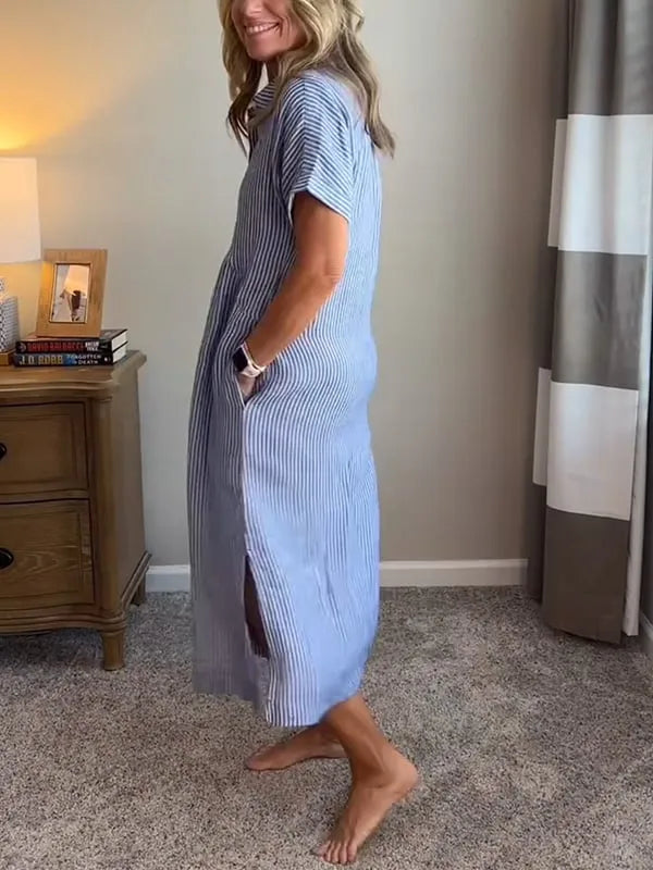 Shamon | Striped Shirt Dress