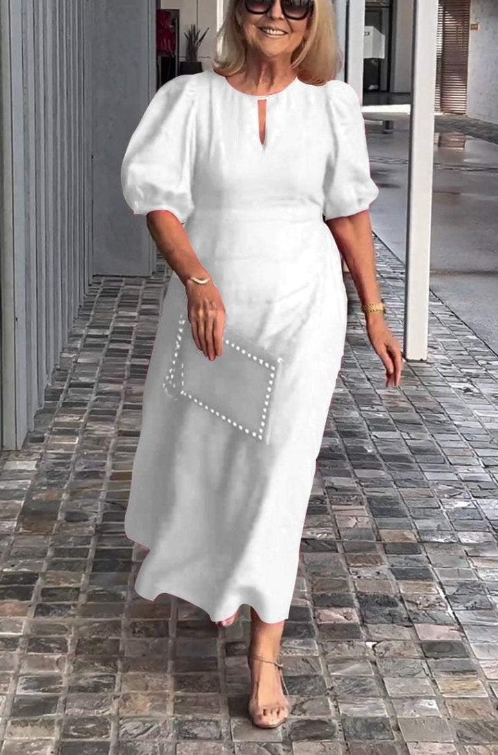 Melanie | Elegant Puff-Sleeve Dress