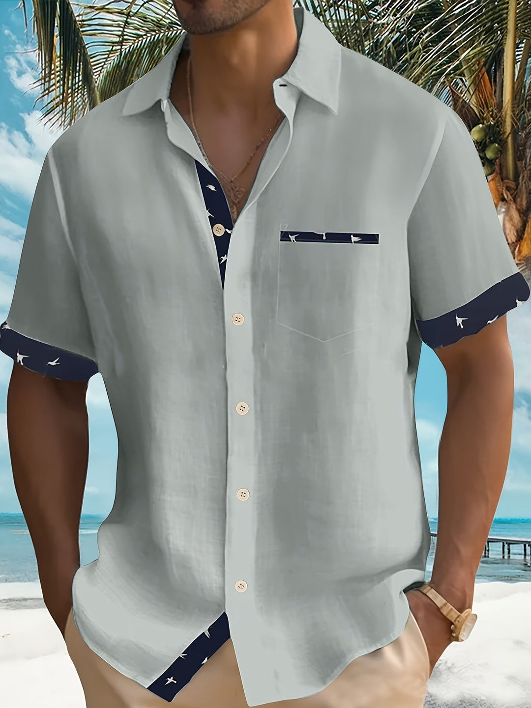 Jake | Contrast Trim Shirt