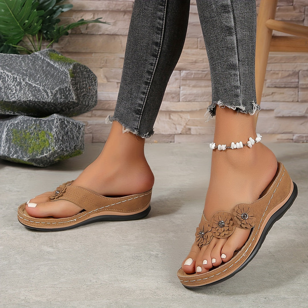 Rowena | Floral Strap Sandals