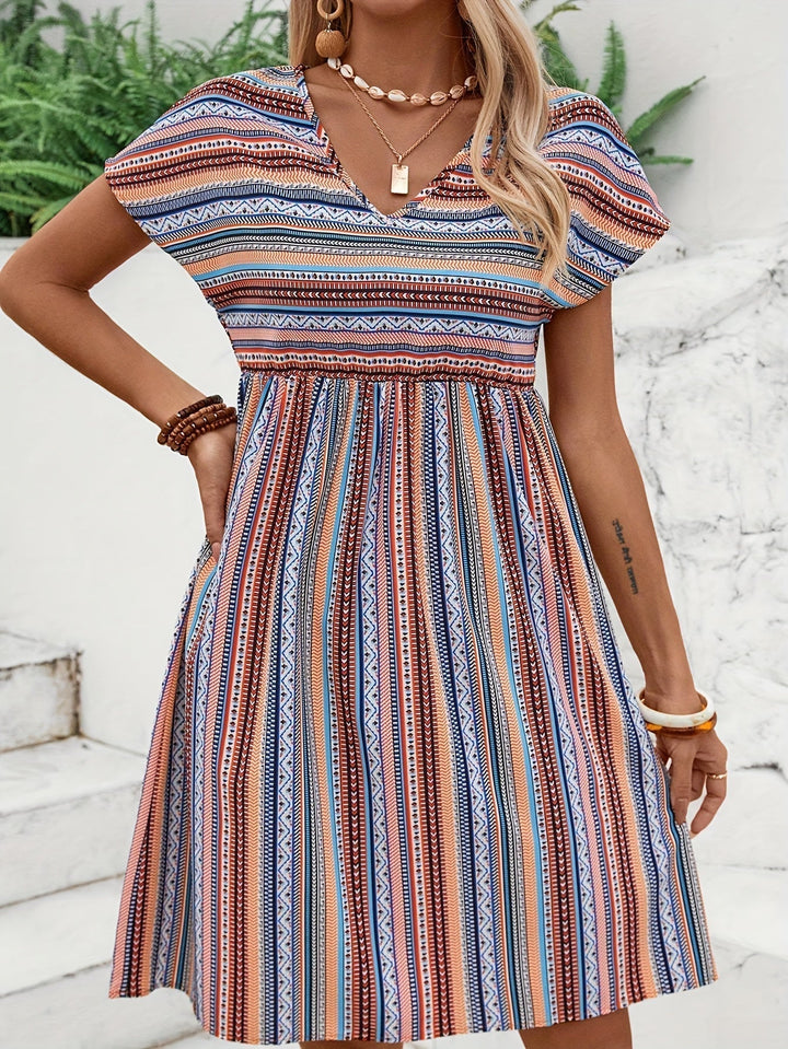 Amber | Striped Boho Style Dress