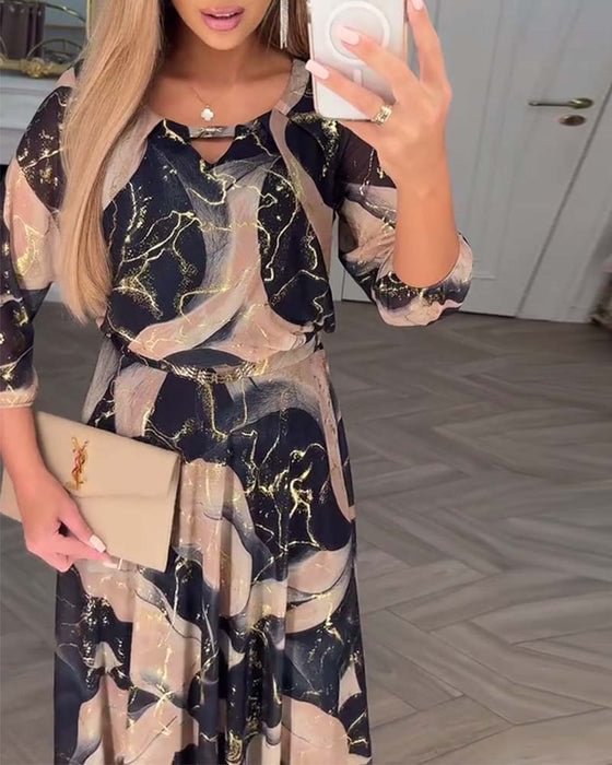 Rosanna | Elegant Printed Maxi Dress