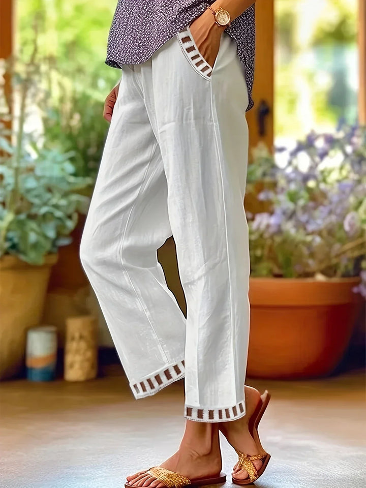 Hazel | Hollow Out Trim Pants