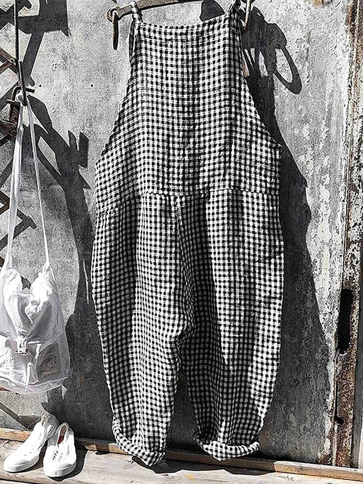 Marites | Striped Wide Leg Overalls